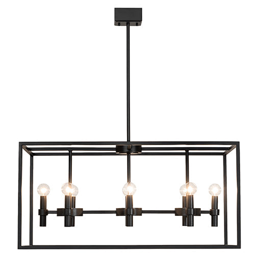 Meyda Lighting Kitzi 32" 8-Light Solar Black Island Pendant Light