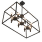 Meyda Lighting Kitzi 32" 8-Light Solar Black Island Pendant Light
