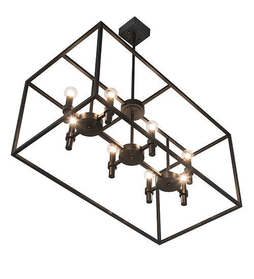 Meyda Lighting Kitzi 32" 8-Light Solar Black Island Pendant Light