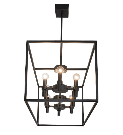 Meyda Lighting Kitzi 32" 8-Light Solar Black Island Pendant Light