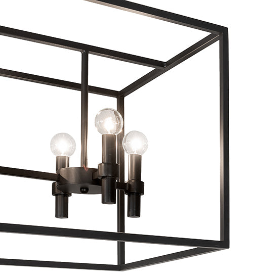 Meyda Lighting Kitzi 32" 8-Light Solar Black Island Pendant Light