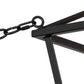 Meyda Lighting Kitzi 32"Sq 4-Light Flat Black & White Tapered Pendant Light With White Faux Candlelight