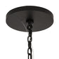 Meyda Lighting Kitzi 34" 4-Light Black Satin Wrought Iron Tapered Pendant Light With White Faux Candlelight