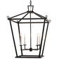 Meyda Lighting Kitzi 34" 4-Light Black Satin Wrought Iron Tapered Pendant Light With White Faux Candlelight