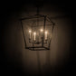 Meyda Lighting Kitzi 34" 4-Light Wrought Iron Tapered Pendant Light With White Faux Candlelight