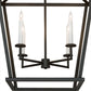 Meyda Lighting Kitzi 34" 4-Light Wrought Iron Tapered Pendant Light With White Faux Candlelight