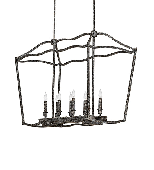 Meyda Lighting Kitzi 34" 8-Light Ash Island Pendant Light