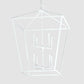 Meyda Lighting Kitzi 36"Sq 8-Light Matte White Tapered Pendant Light With White Faux Candlelight