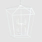 Meyda Lighting Kitzi 36"Sq 8-Light Matte White Tapered Pendant Light With White Faux Candlelight