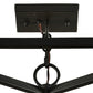 Meyda Lighting Kitzi 40" 8-Light Oil Rubbed Bronze Box Pendant Light With Clear Seeded Shade Glass
