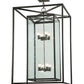 Meyda Lighting Kitzi 40" 8-Light Oil Rubbed Bronze Box Pendant Light With Clear Seeded Shade Glass
