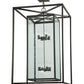 Meyda Lighting Kitzi 40" 8-Light Oil Rubbed Bronze Box Pendant Light With Clear Seeded Shade Glass
