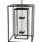 Meyda Lighting Kitzi 40" 8-Light Oil Rubbed Bronze Box Pendant Light With Clear Seeded Shade Glass
