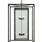 Meyda Lighting Kitzi 40" 8-Light Oil Rubbed Bronze Box Pendant Light With Clear Seeded Shade Glass