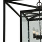 Meyda Lighting Kitzi 40" 8-Light Oil Rubbed Bronze Box Pendant Light With Clear Seeded Shade Glass