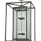 Meyda Lighting Kitzi 40" 8-Light Oil Rubbed Bronze Box Pendant Light With Clear Seeded Shade Glass