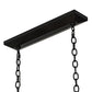 Meyda Lighting Kitzi 41" 5-Light Flat Black Island Tapered Island Pendant Light With White Faux Candlelight