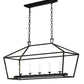 Meyda Lighting Kitzi 41" 5-Light Flat Black Island Tapered Island Pendant Light With White Faux Candlelight