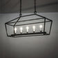 Meyda Lighting Kitzi 41" 5-Light Flat Black Island Tapered Island Pendant Light With White Faux Candlelight
