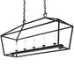 Meyda Lighting Kitzi 41" 5-Light Flat Black Island Tapered Island Pendant Light With White Faux Candlelight