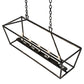 Meyda Lighting Kitzi 41" 5-Light Flat Black Island Tapered Island Pendant Light With White Faux Candlelight