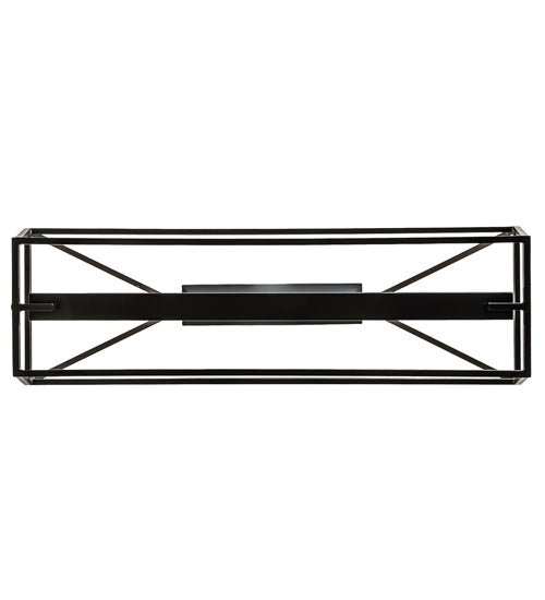 Meyda Lighting Kitzi 41" 5-Light Flat Black Island Tapered Island Pendant Light With White Faux Candlelight