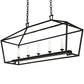 Meyda Lighting Kitzi 41" 5-Light Flat Black Island Tapered Island Pendant Light With White Faux Candlelight