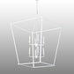 Meyda Lighting Kitzi 42"Sq 8-Light Matte White Tapered Pendant Light With White Faux Candlelight