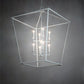 Meyda Lighting Kitzi 42"Sq 8-Light Matte White Tapered Pendant Light With White Faux Candlelight