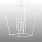 Meyda Lighting Kitzi 42"Sq 8-Light Matte White Tapered Pendant Light With White Faux Candlelight