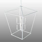 Meyda Lighting Kitzi 42"Sq 8-Light Matte White Tapered Pendant Light With White Faux Candlelight