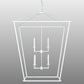 Meyda Lighting Kitzi 42"Sq 8-Light Matte White Tapered Pendant Light With White Faux Candlelight