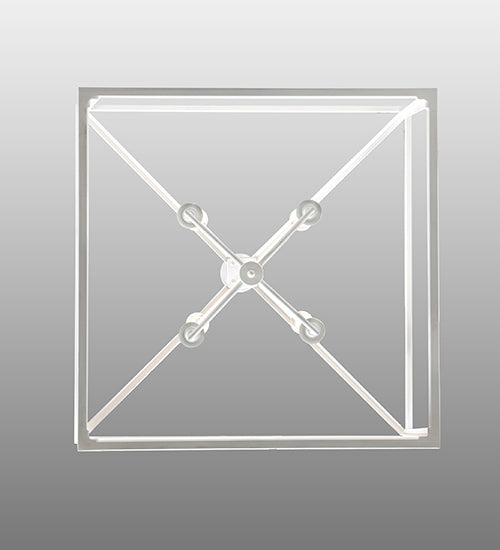 Meyda Lighting Kitzi 42"Sq 8-Light Matte White Tapered Pendant Light With White Faux Candlelight