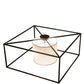 Meyda Lighting Kitzi 43" 2-Light Timeless Bronze Flush Mount Light With White Statuario Idalight & Off-White Styrene Shade