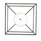 Meyda Lighting Kitzi 43" 2-Light Timeless Bronze Flush Mount Light With White Statuario Idalight & Off-White Styrene Shade