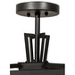 Meyda Lighting Kitzi 51" 12-Light Wrought Iron Pendant Light With Clear Seeded Shade Glass