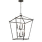 Meyda Lighting Kitzi 51" 8-Light Flat Black Tapered Pendant Light