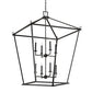 Meyda Lighting Kitzi 51" 8-Light Flat Black Tapered Pendant Light