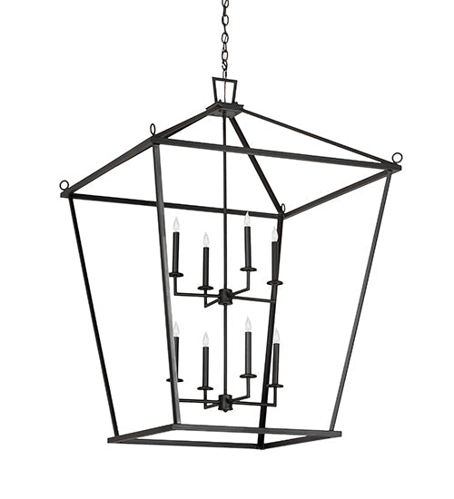 Meyda Lighting Kitzi 51" 8-Light Flat Black Tapered Pendant Light