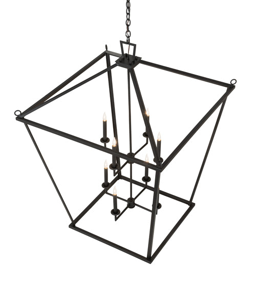 Meyda Lighting Kitzi 51" 8-Light Flat Black Tapered Pendant Light