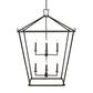 Meyda Lighting Kitzi 51" 8-Light Flat Black Tapered Pendant Light