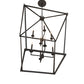 Meyda Lighting Kitzi 51" 8-Light Flat Black Tapered Pendant Light