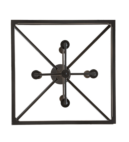 Meyda Lighting Kitzi 51" 8-Light Flat Black Tapered Pendant Light