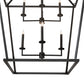 Meyda Lighting Kitzi 51" 8-Light Flat Black Tapered Pendant Light