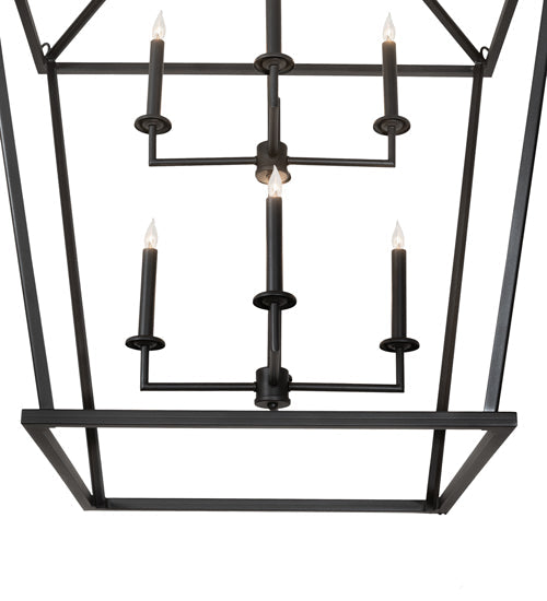 Meyda Lighting Kitzi 51" 8-Light Flat Black Tapered Pendant Light