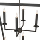 Meyda Lighting Kitzi 51" 8-Light Flat Black Tapered Pendant Light