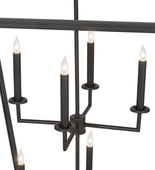 Meyda Lighting Kitzi 51" 8-Light Flat Black Tapered Pendant Light