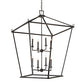 Meyda Lighting Kitzi 51" 8-Light Flat Black Tapered Pendant Light