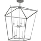 Meyda Lighting Kitzi 51" 8-Light Nickel Tapered Pendant Light With White Faux Candlelight