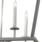 Meyda Lighting Kitzi 51" 8-Light Nickel Tapered Pendant Light With White Faux Candlelight